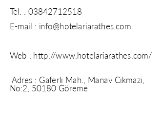 Hotel Ariarathes iletiim bilgileri